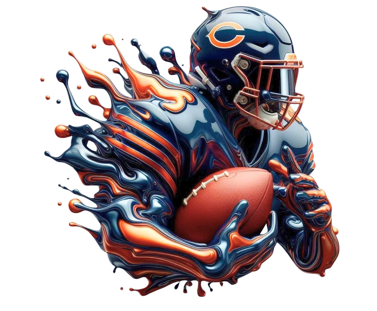 Chicago Bears Paint art PNG